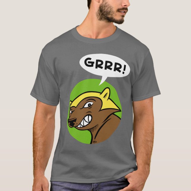 T-shirt Passage "GRRR de cerfs !" Pièce en t : Vert (Devant)