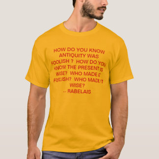 T-shirt passé contre le présent