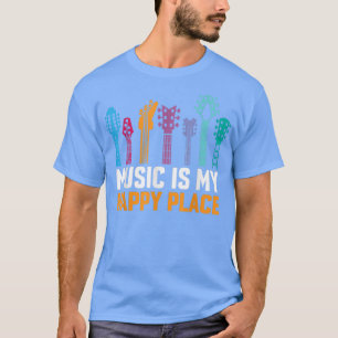 T-shirt Passe-temps de collecting guitars music is my happ