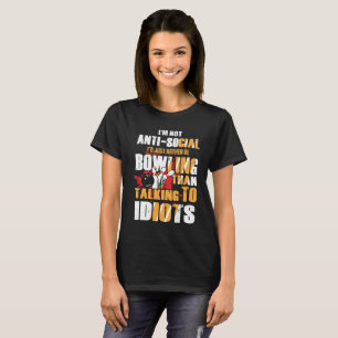 T-shirt Passe-temps de sport de bowling