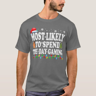 T-shirt Passera probablement la journée à jouer aux jeux v