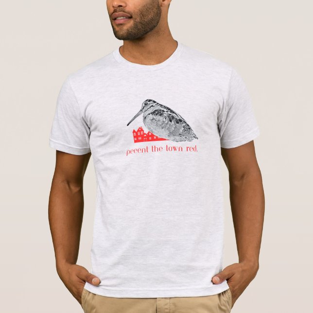 T-shirt Passez la ville en rouge. (Devant)
