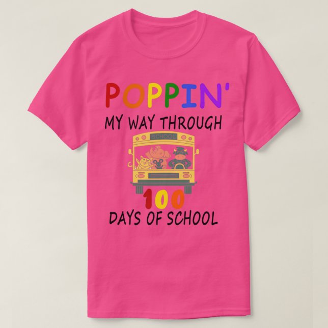 T-shirt Passez mon chemin à travers 100 jours d'école 5 (Design devant)