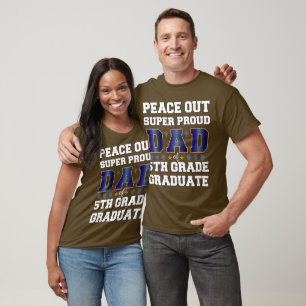 T-shirt Passez-Vous Super Fier Papa De 5E Année D'Études