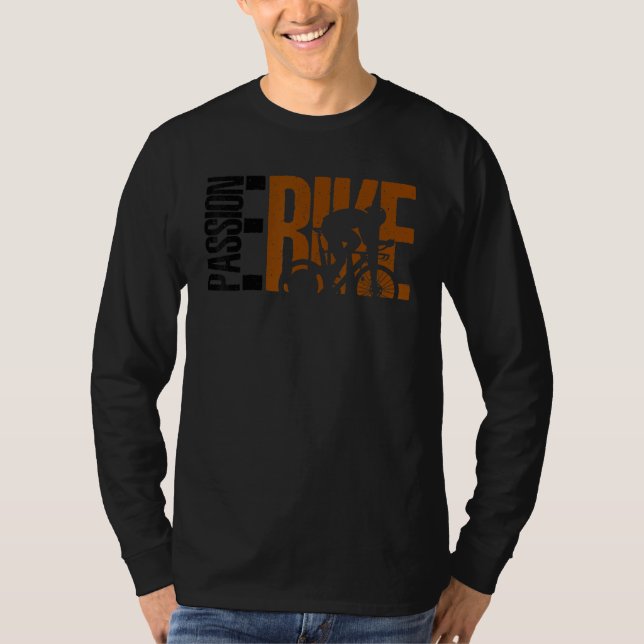 T-shirt Passion Graphic E-Bike Mountainbiking Bicycle eBik (Devant)