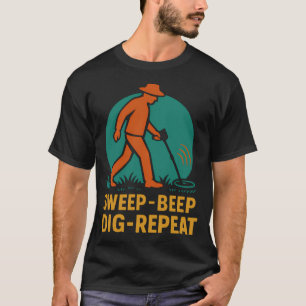 T-shirt Passionné de détection de métaux Balayage Bip Creu