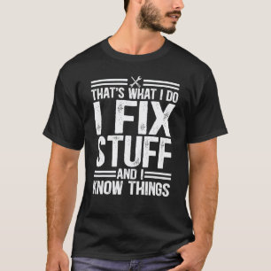 T-shirt Passionné de mécanique Ce que je fais Je répare de