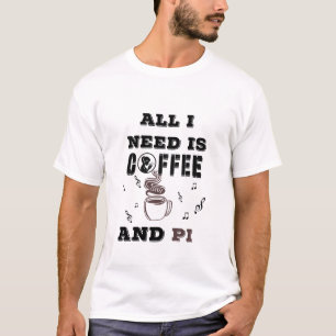 T-shirt Passionné de musique de café et de maths Pi