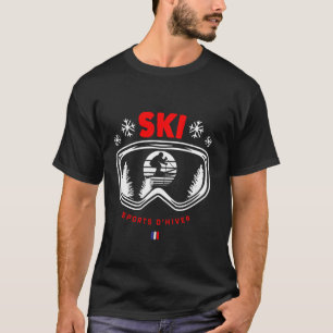 T-shirt Passionné de sports de ski d'aventure hivernale