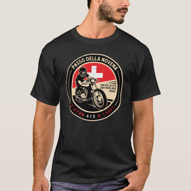 T-shirt Passo della Novena | Suisse | Motorcycle (Devant)