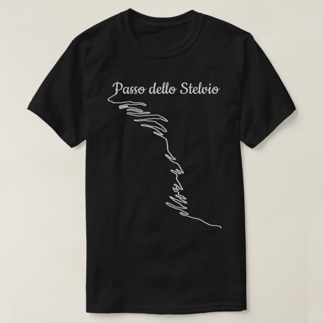 T-shirt Passo dello Stelvio Vélo Moto et vélo (Design devant)