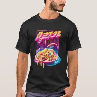 T-shirt Pasta Synthwave 80s Rétrowave esthétique