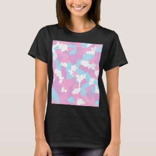 T-shirt Pastel Camouflage Motif d'art Abstrait