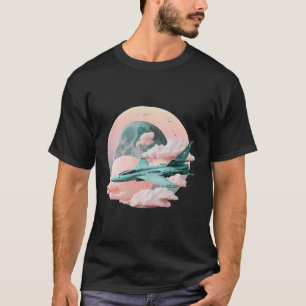 T-shirt Pastel Dreamcore F18 Super Hornet Fighter Jet