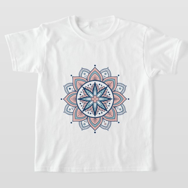 T-shirt Pastel Floral Mandala complexe (Poser)