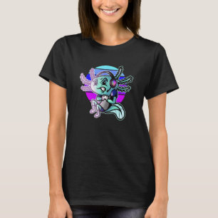 T-shirt Pastel Goth Axolotl Vidéo Gamer Pc Vidéo Jouer