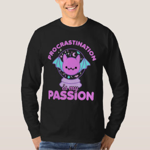 T-shirt Pastel Goth Bat Crystal Ball Procrastination Hallo