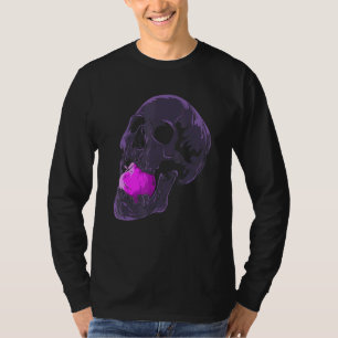 T-shirt Pastel Goth Esthétique Crâne Pomme Fruit Squelette
