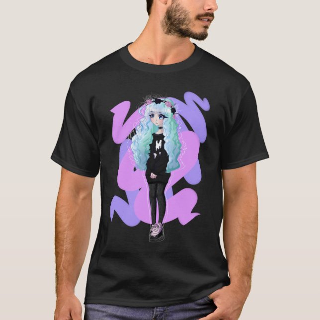 T-shirt Pastel Goth Girl (Devant)