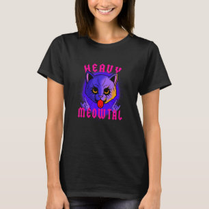 T-shirt Pastel Goth Heavy Meowtal Chat Musique Rock Metal