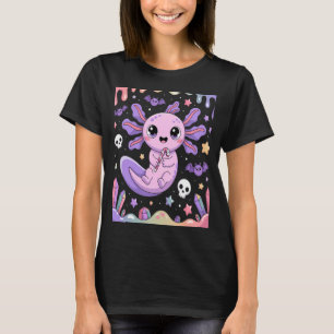 T-shirt Pastel Goth Mignon Créepy Axolotl Gothique Kawaii