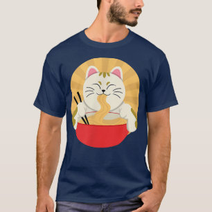 T-shirt Pastel Goth Ramen Cat Anime Kawaii