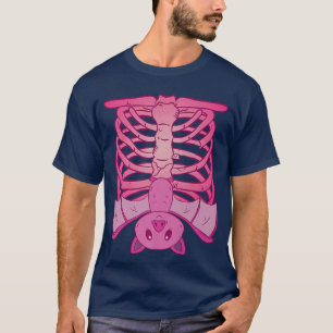 T-shirt Pastel Goth Skeleton Heart Ribcage chauve Hallowee