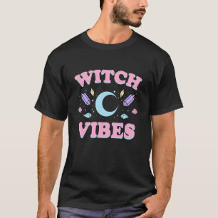 T-shirt Pastel Goth Vibes Sorcière Lune Crystals Wiccan Pa