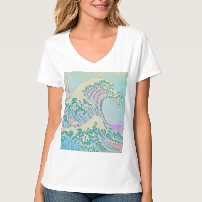 T-Shirt pastel Grande Vague (Devant)