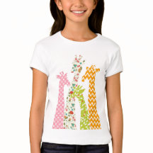 Pastel Motif Giraffes Fille Babydoll T Chemises