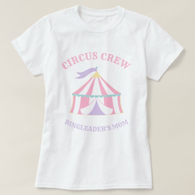 T-shirt Pastel Pink Tente Cirque Carnaval Anniversaire T-s (Design devant)