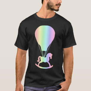 T-shirt Pastel Rocse Horse Kids Nursery Hot Air Balloon