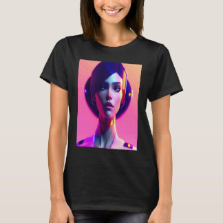 T-shirt Pastel rose couleurs Multicolor dynamique femme or