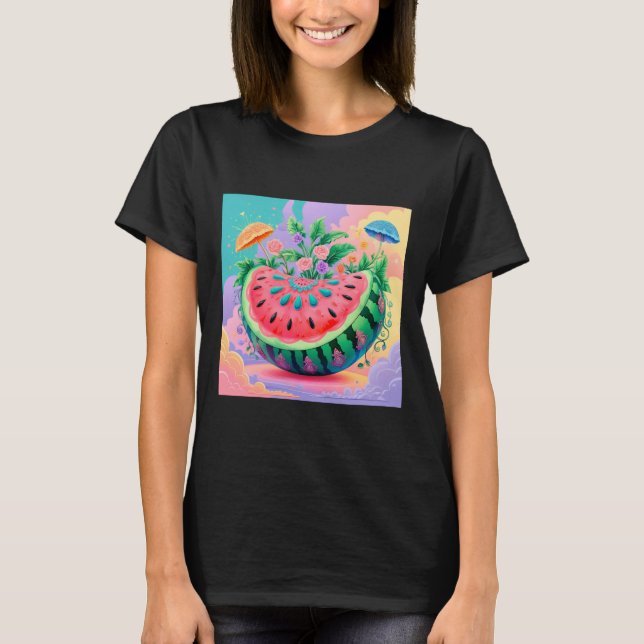 T-shirt pastèque colorée (Devant)