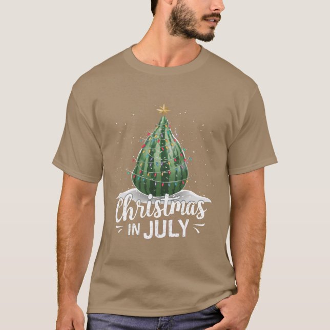 T-shirt Pastèque Noël Noël En Juillet Été (Devant)