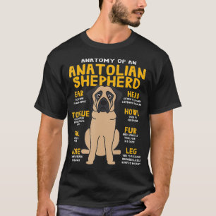 T-shirt Pasteur anatolien Funny Anatomie de papa animal de
