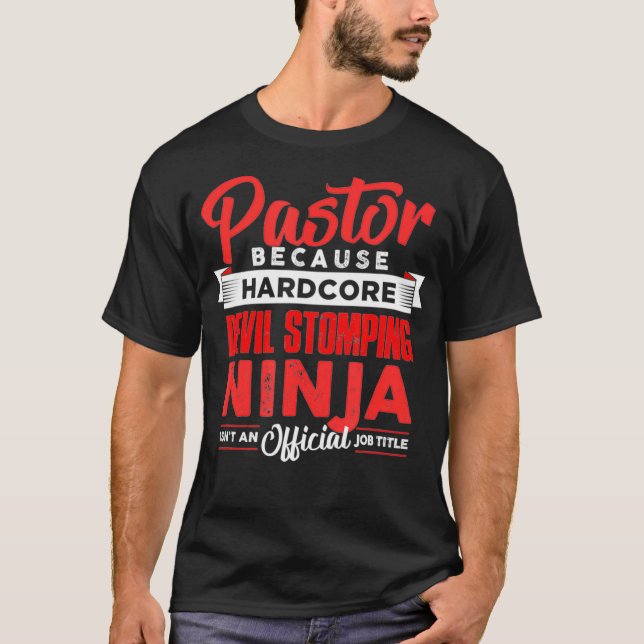 T-shirt Pasteur parce que diable estomper ninja n'est pas  (Devant)