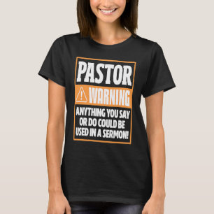 T-shirt Pastor Sermon Christian Preacher Ministre Clergé
