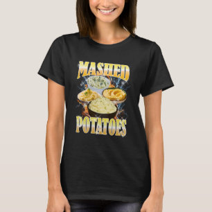 T-shirt Patates écrasées de Thanksgiving Bootleg Rap Rock