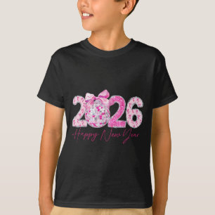 T-shirt Patch Arc-en-ciel 2026 Bonne Année Boule Disco
