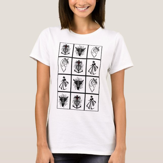 T-shirt patch camargue femme (Devant)