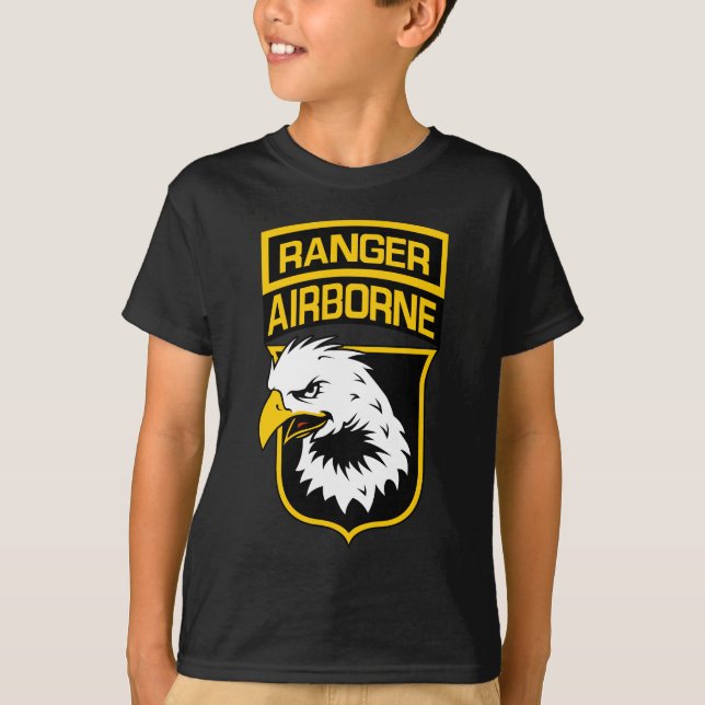 T-shirt Patch d'aigle aéroporté du Ranger (Devant)