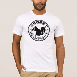 T-shirt Patch d'écureuil secret "Protégez vos noix"