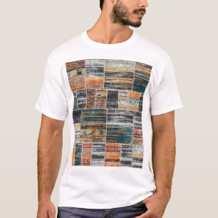 T-shirt Patchwork collage mixage, surface composée motif i