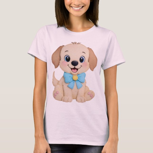 T-shirt Patchwork de chiot (Devant)
