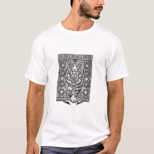 T-shirt Patchwork Mandala Tigre
