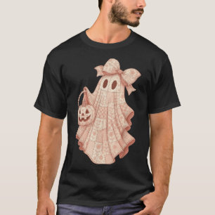 T-shirt Patchwork Quilt Fleur Nk Ghost Coquette Halloween