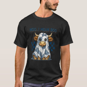 T-shirt Patchwork Rétro Taureau Feuille Meuh Je Veux Dire