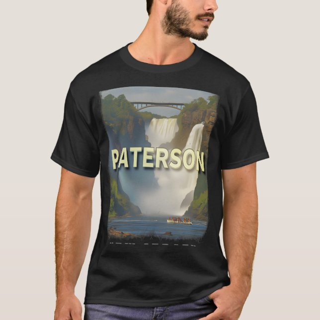T-shirt Paterson New Jersey Nj Waterfall Wonderland Sd617  (Devant)
