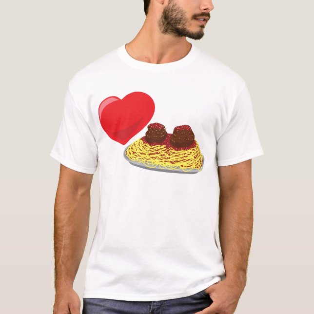 T-shirt Pâtes d'amour !  Personnalisable : (Devant)